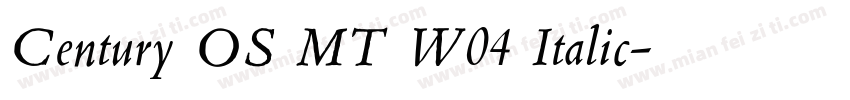 Century OS MT W04 Italic字体转换